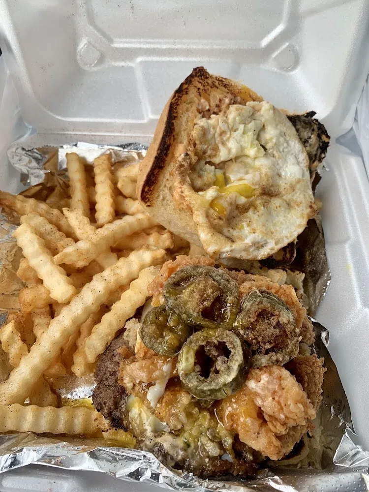 Cajun Surf and Turf Burger